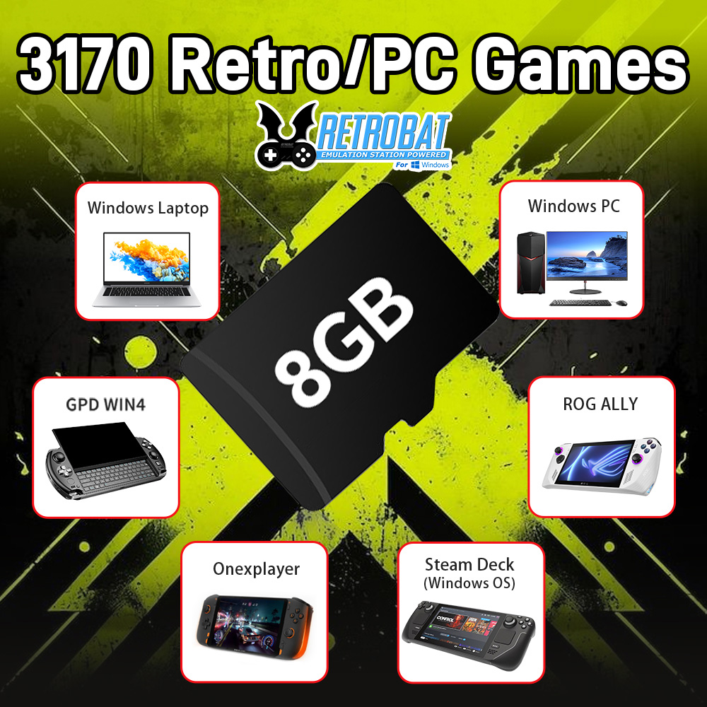 Laptop Gaming Console - بطاقة ألعاب TF سعة 8 جيجابايت