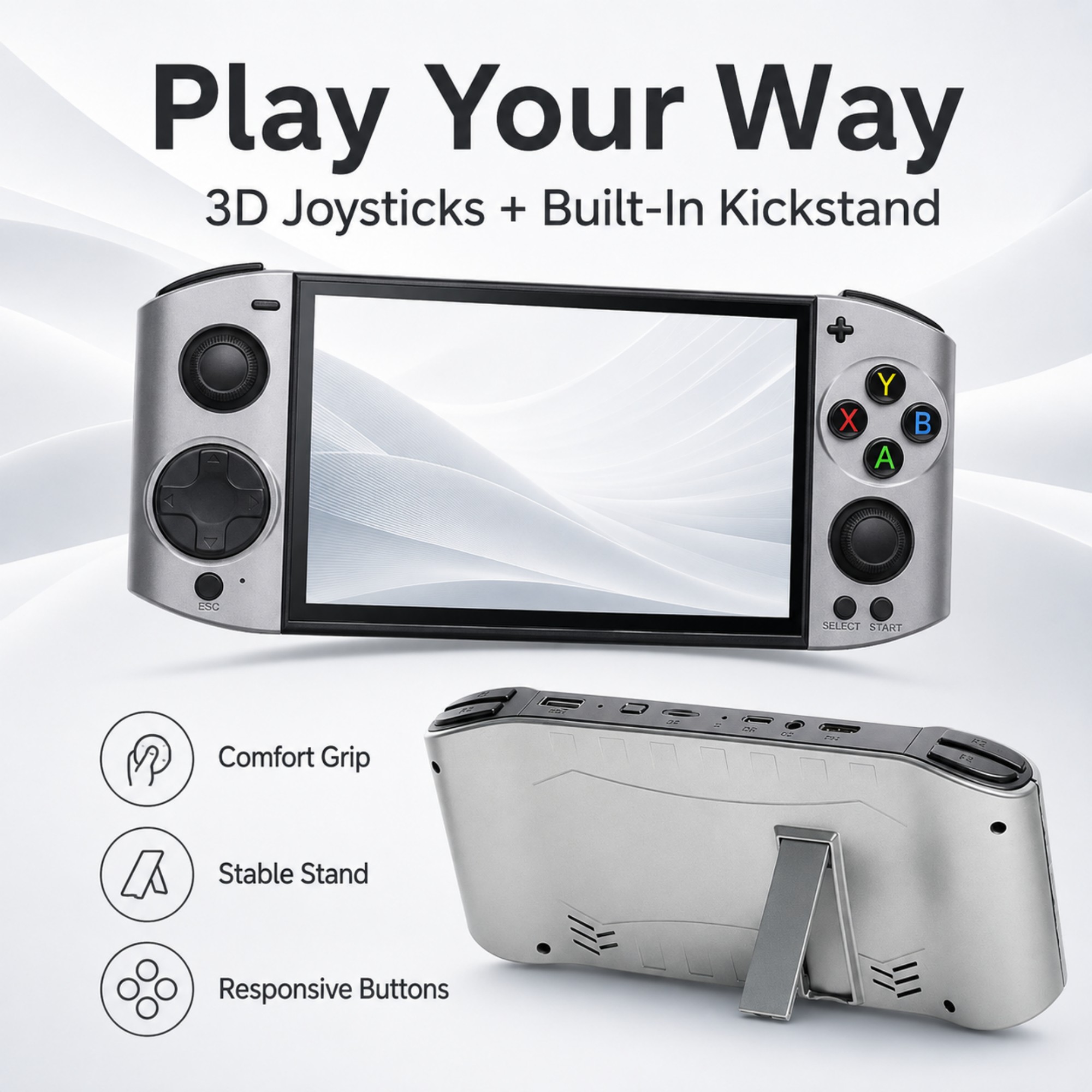 جهاز ألعاب محمول 09 Ultra بشاش - مراجعة Gaming Console Retro Handheld وسعره