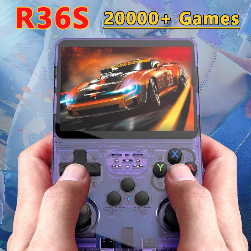 جهاز ألعاب محمول جديد R36S بتص - مراجعة Gaming Console Os وسعره